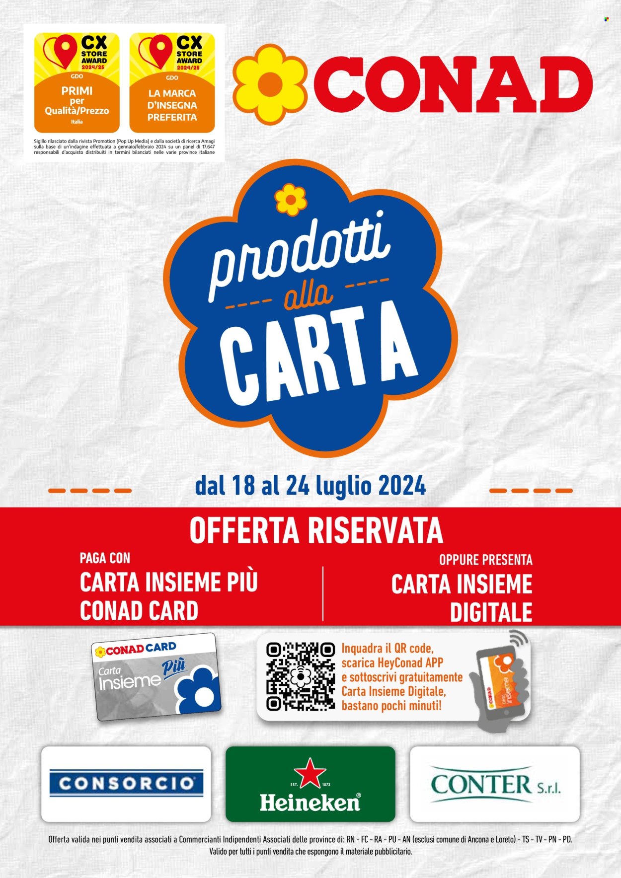 Volantino Conad - 18/7/2024 - 24/7/2024. Pagina 1