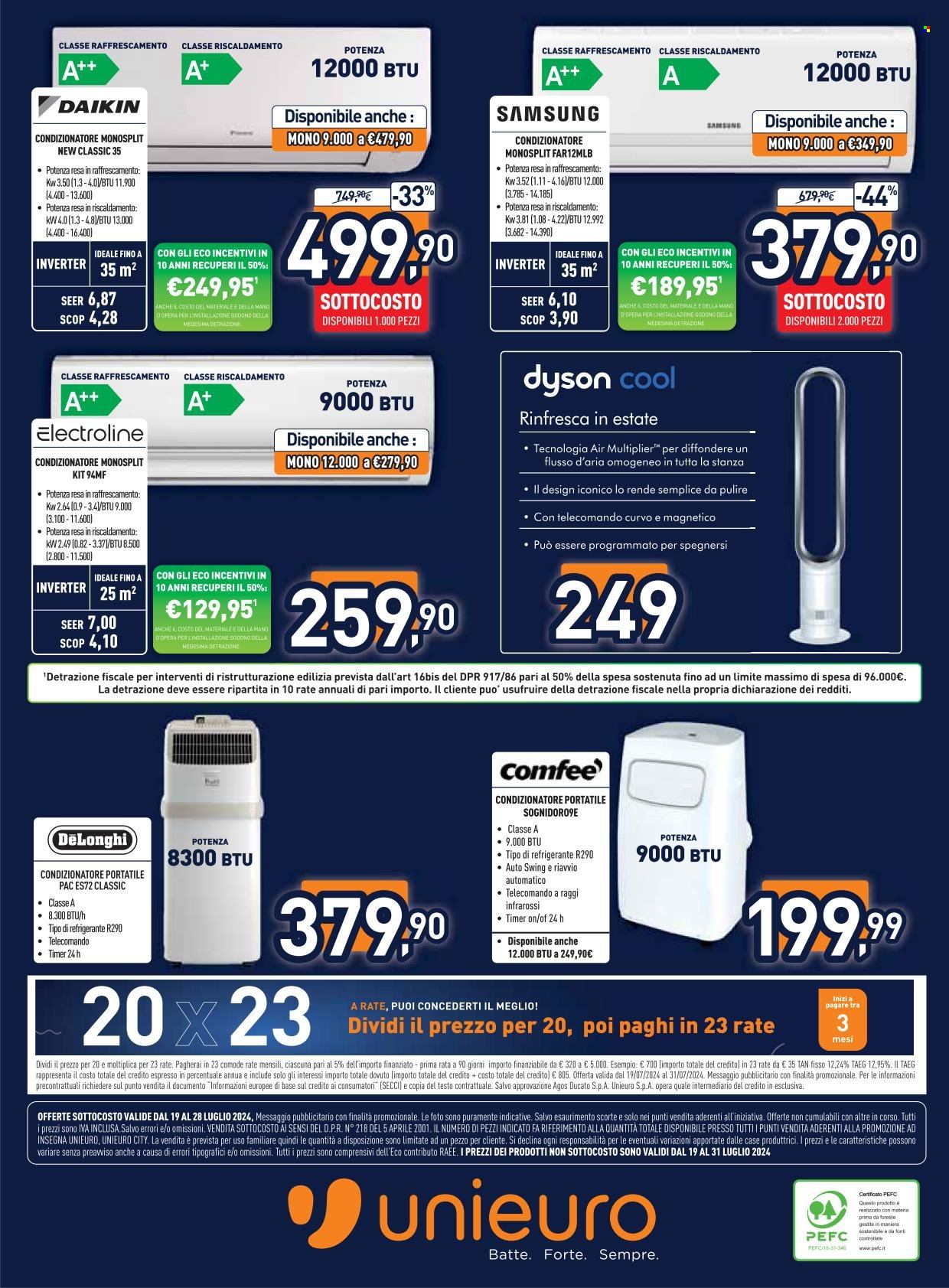 Volantino Unieuro - 19/7/2024 - 28/7/2024. Pagina 22