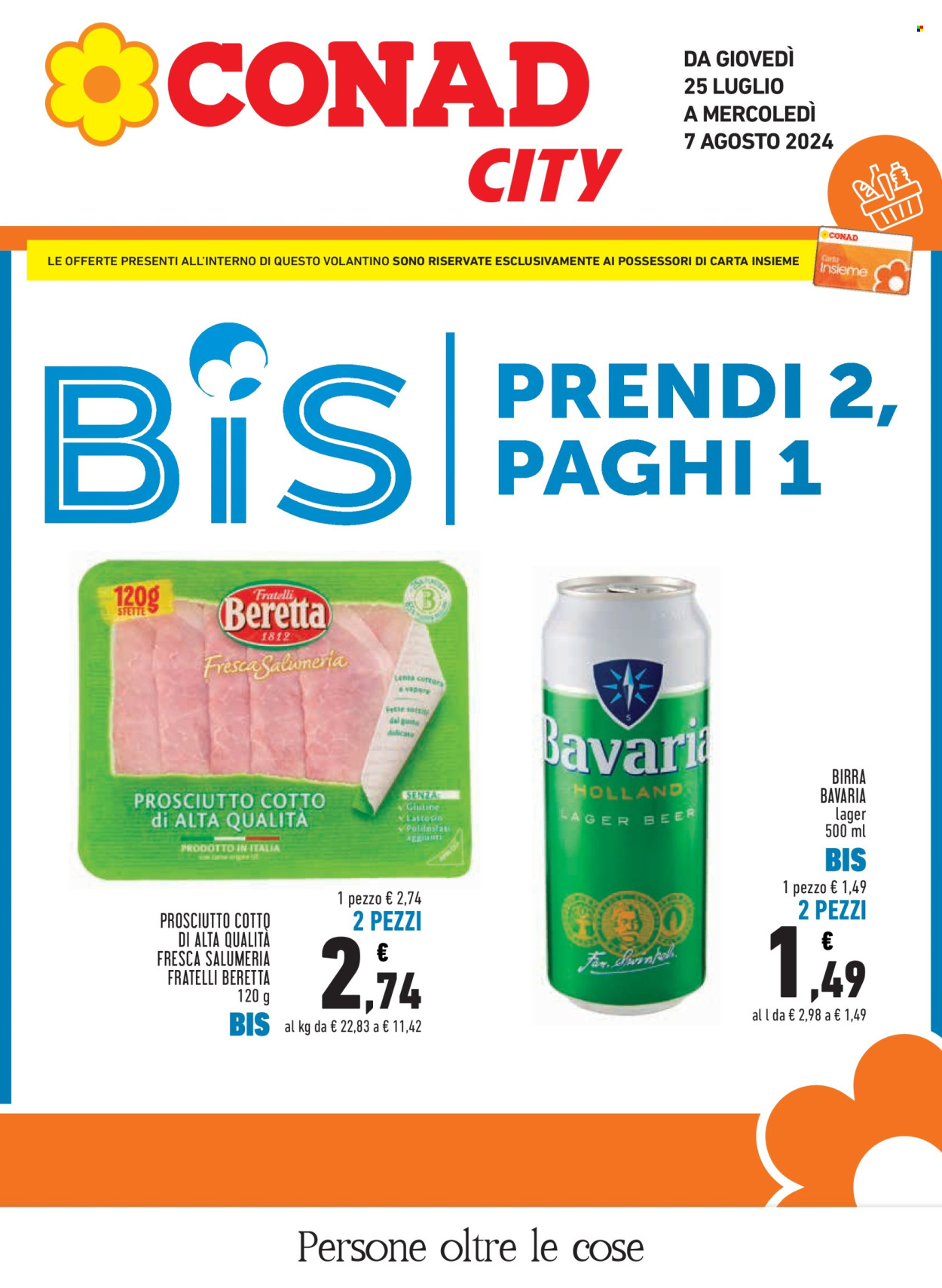 Volantino Conad City - 25/7/2024 - 7/8/2024. Pagina 1