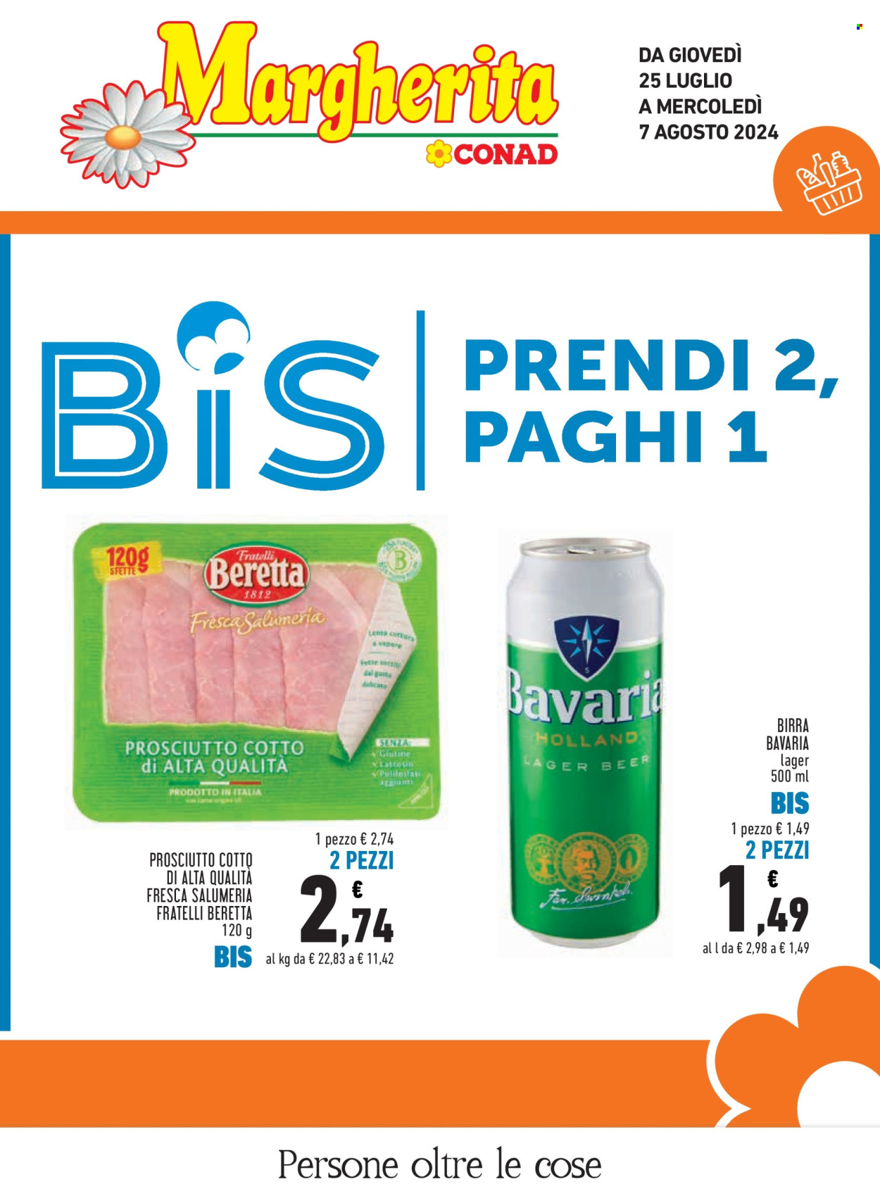 Leták Margherita Conad - 25.7.2024 - 7.8.2024. Strana 1