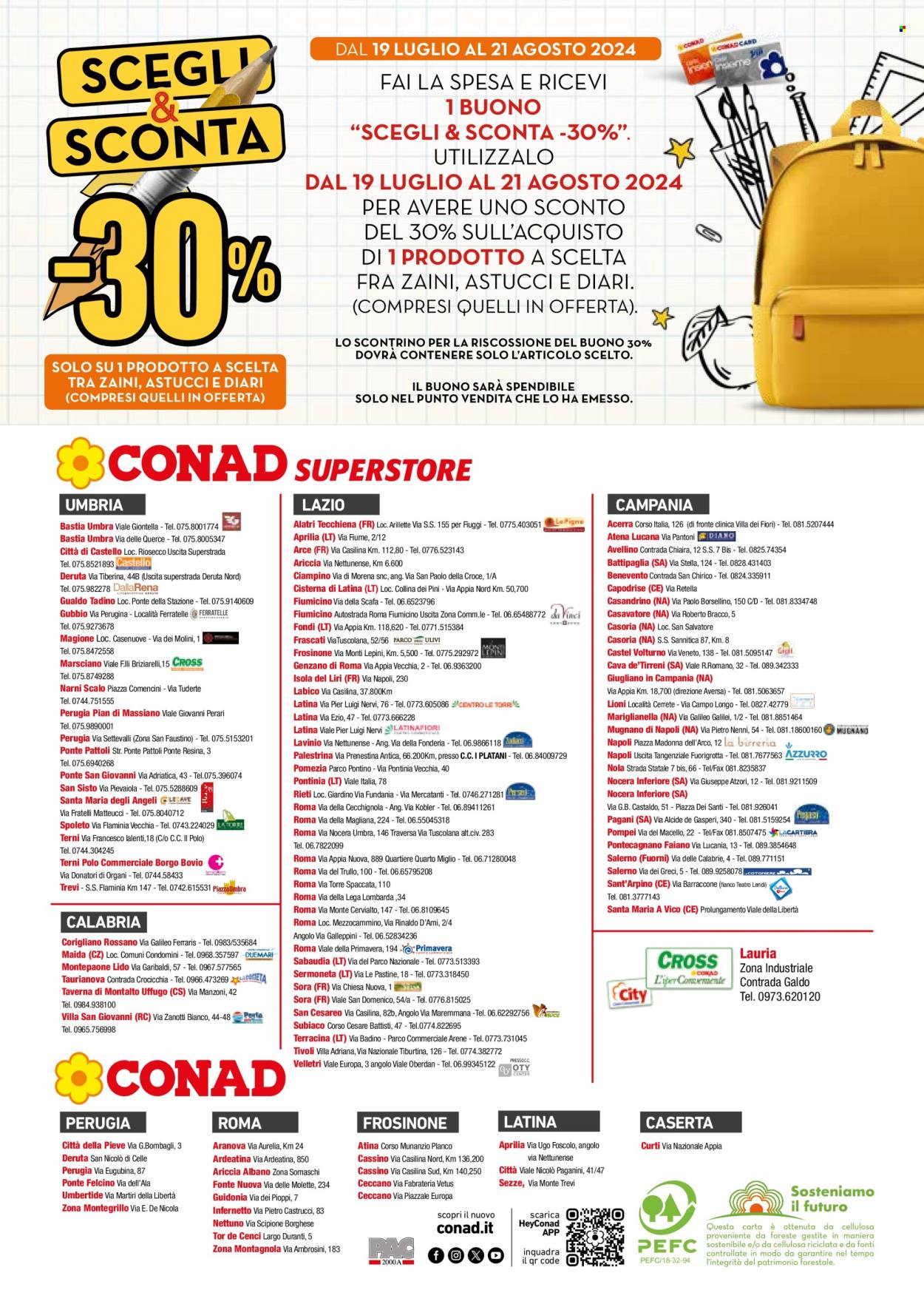 Volantino Conad - 19/7/2024 - 29/9/2024. Pagina 12