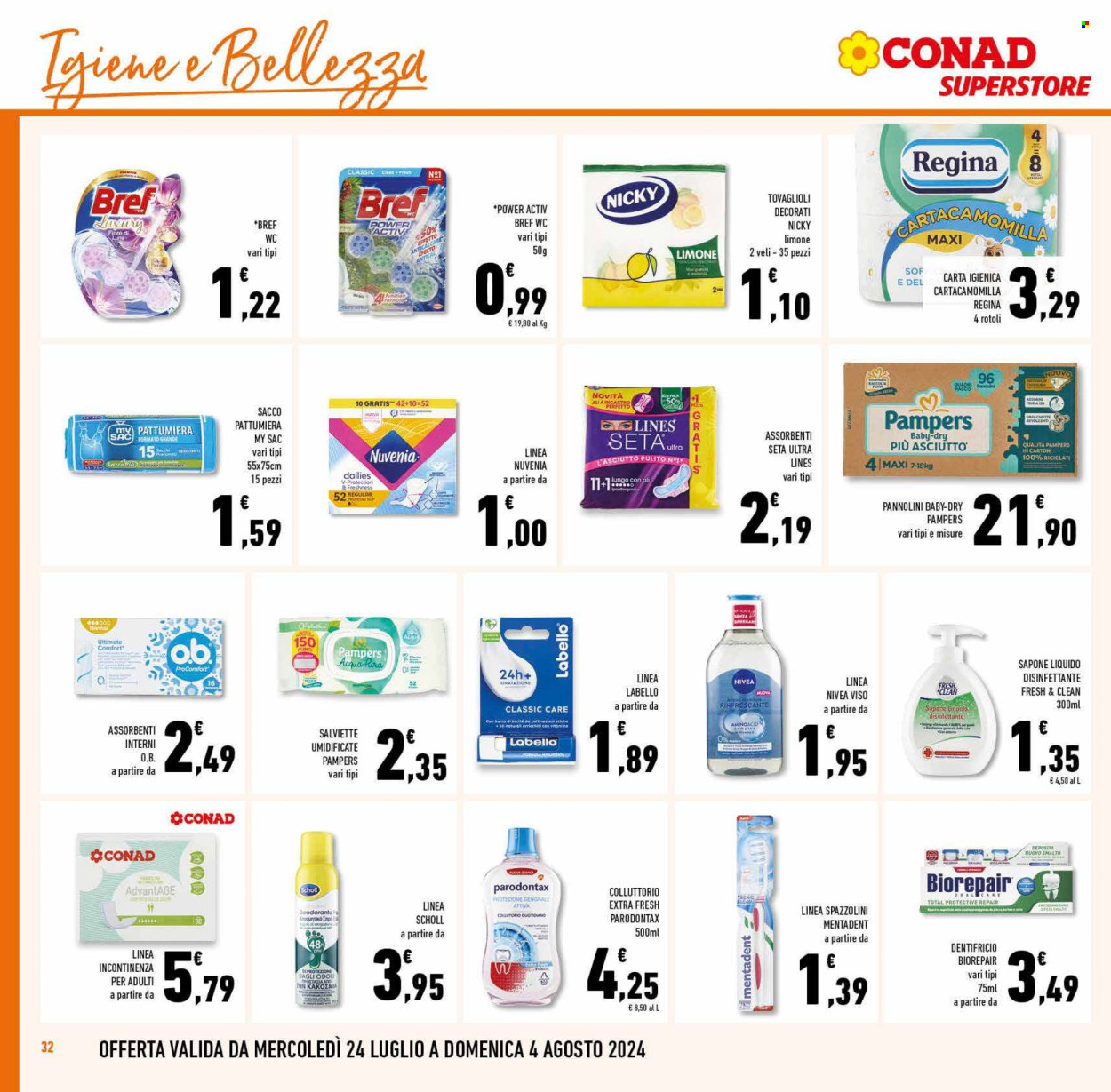 Volantino Conad Superstore - 24/7/2024 - 6/8/2024. Pagina 32