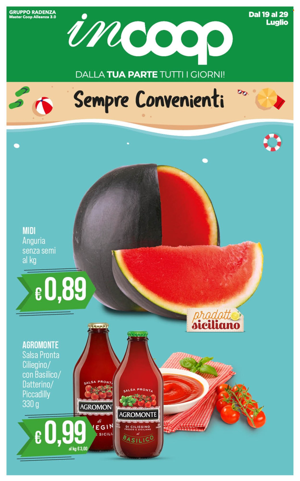 Volantino Coop - 19/7/2024 - 29/7/2024. Pagina 1