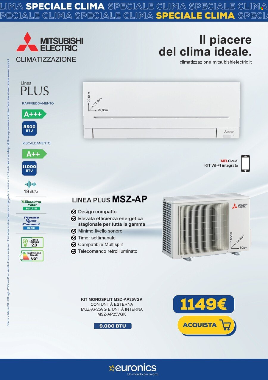 Volantino Euronics - 19/7/2024 - 31/7/2024. Pagina 11