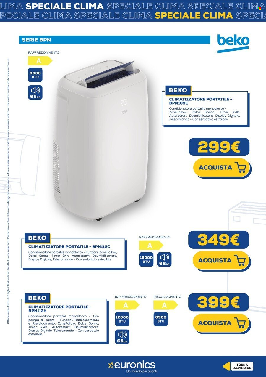 Volantino Euronics - 19/7/2024 - 31/7/2024. Pagina 24
