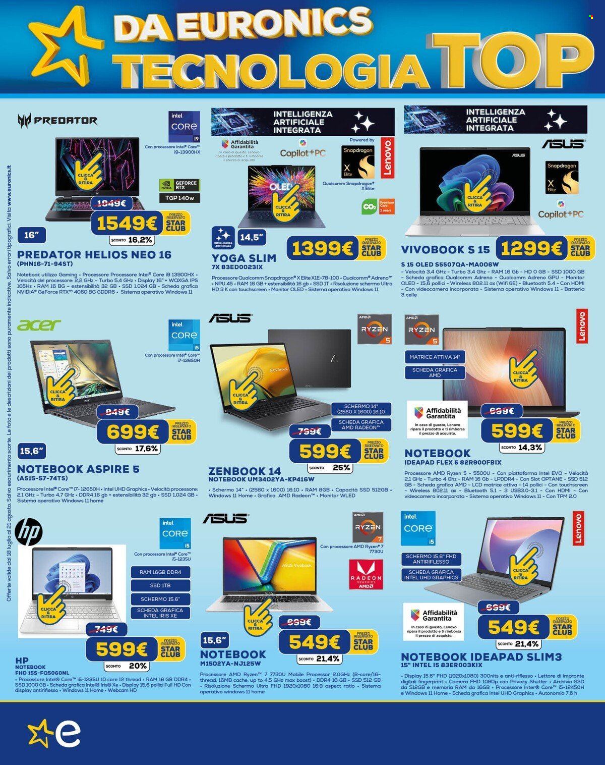 Volantino Euronics - 18/7/2024 - 22/8/2024. Pagina 6