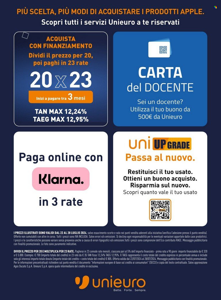 Volantino Unieuro - 22/7/2024 - 28/7/2024. Pagina 17
