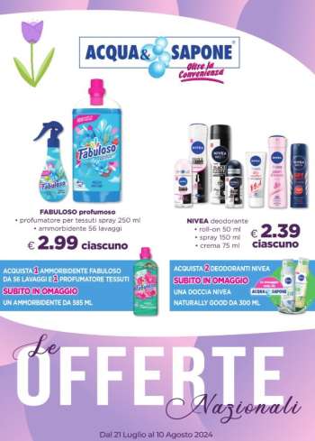 Volantino Acqua & Sapone - 21/7/2024 - 10/8/2024.