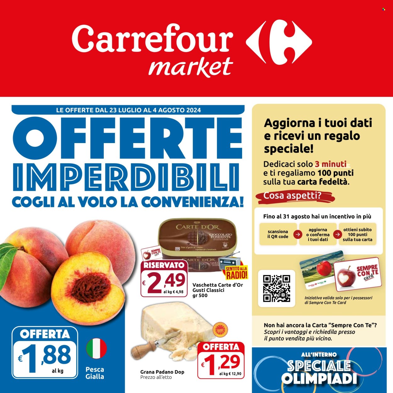 Volantino Carrefour - 23/7/2024 - 4/8/2024. Pagina 1