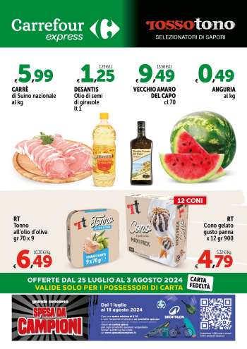 Volantino Carrefour - 25/7/2024 - 3/8/2024.