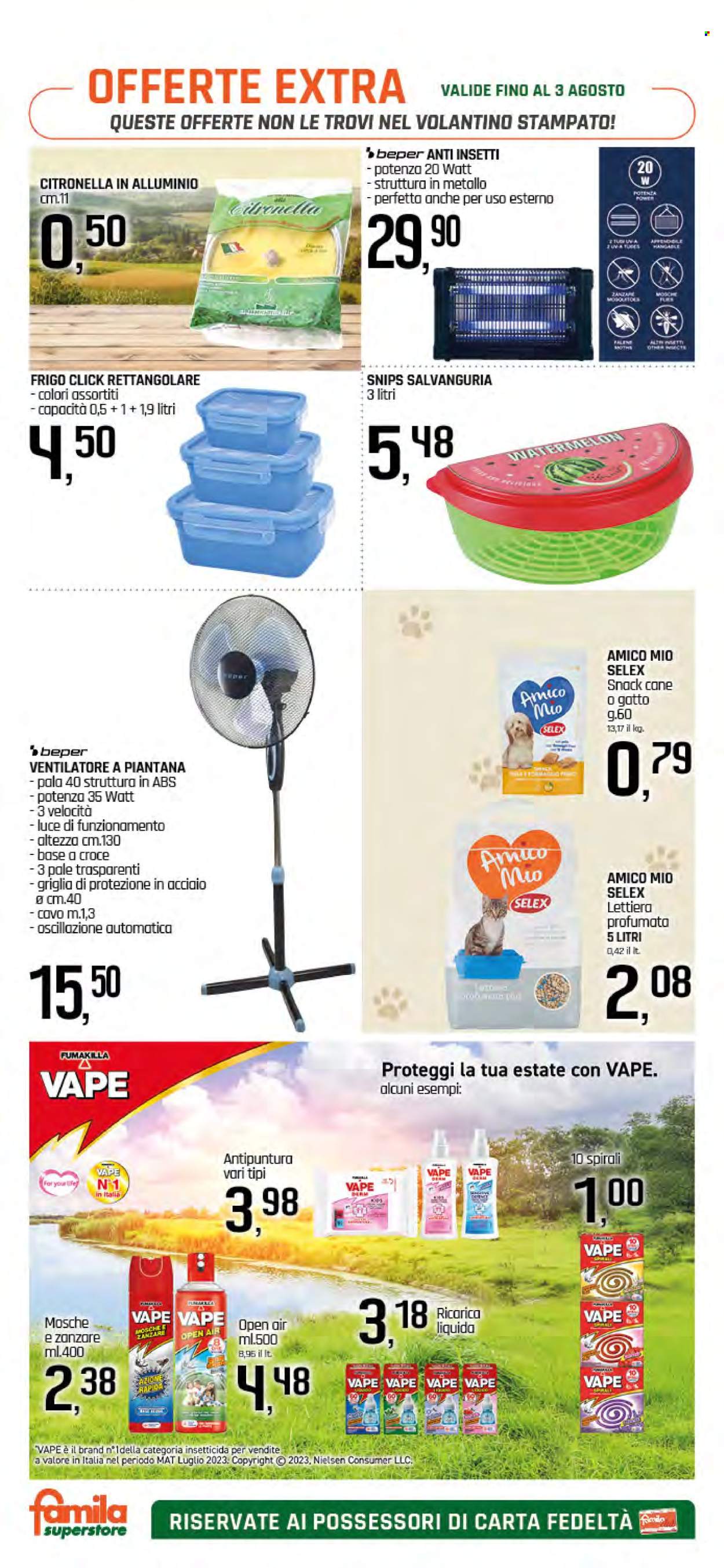 Volantino Famila - 25/7/2024 - 3/8/2024. Pagina 17