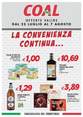 Volantino COAL - 25/7/2024 - 4/8/2024.