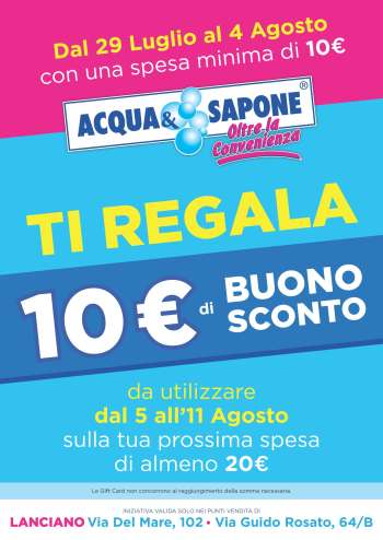 Volantino Acqua & Sapone - 29/7/2024 - 4/8/2024.