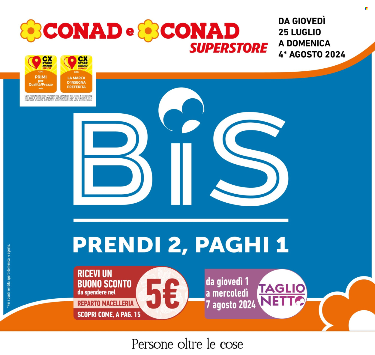 Volantino Conad Superstore - 25/7/2024 - 4/8/2024. Pagina 1