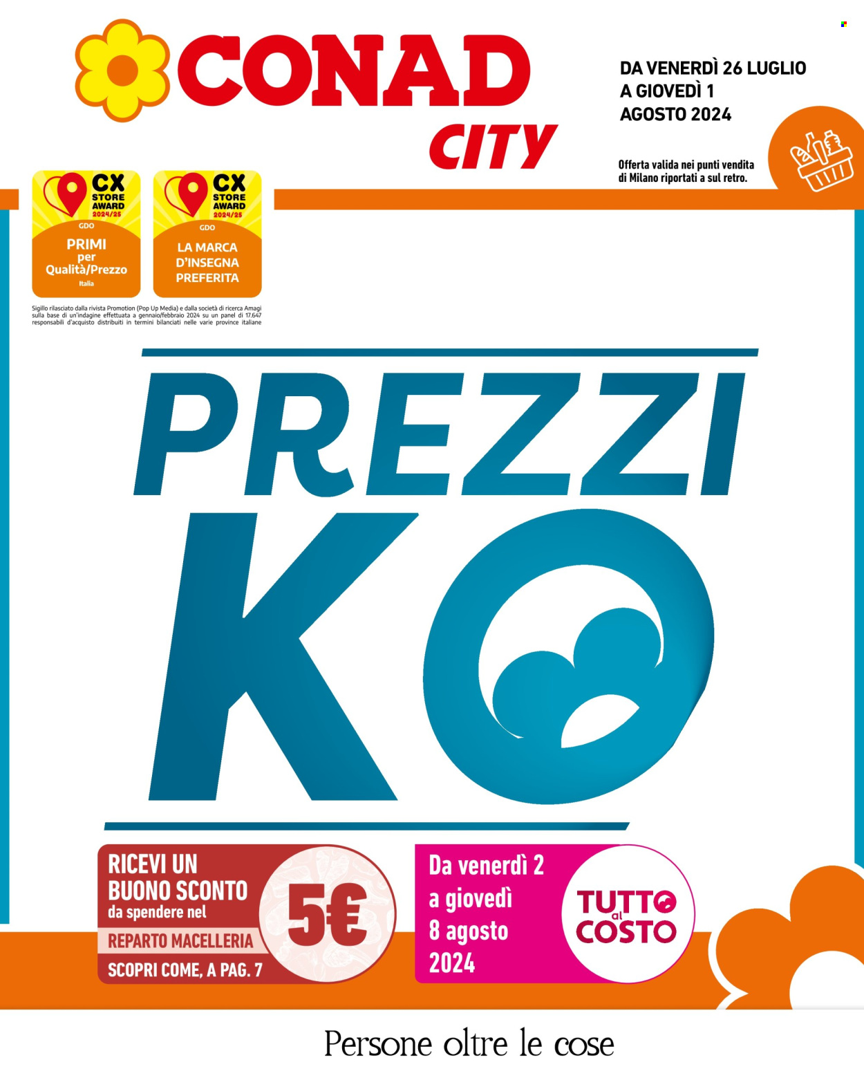 Volantino Conad City - 26/7/2024 - 1/8/2024. Pagina 1