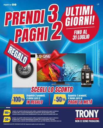 Volantino Trony - 25/7/2024 - 31/7/2024.