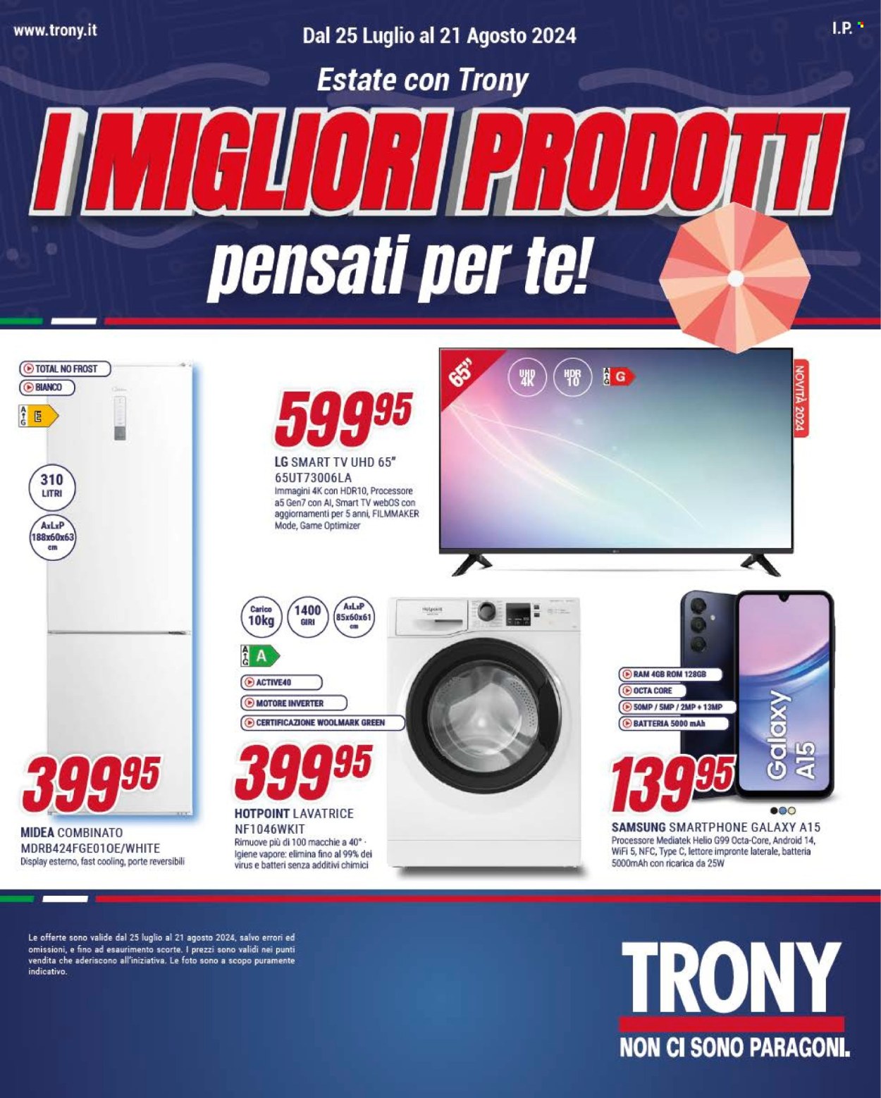 Leták Trony - 25.7.2024 - 21.8.2024. Strana 1