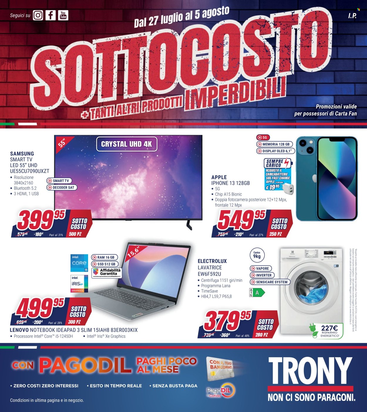 Volantino Trony - 27/7/2024 - 5/8/2024. Pagina 1