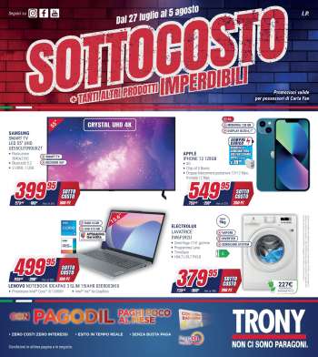 Volantino Trony - 27/7/2024 - 5/8/2024.