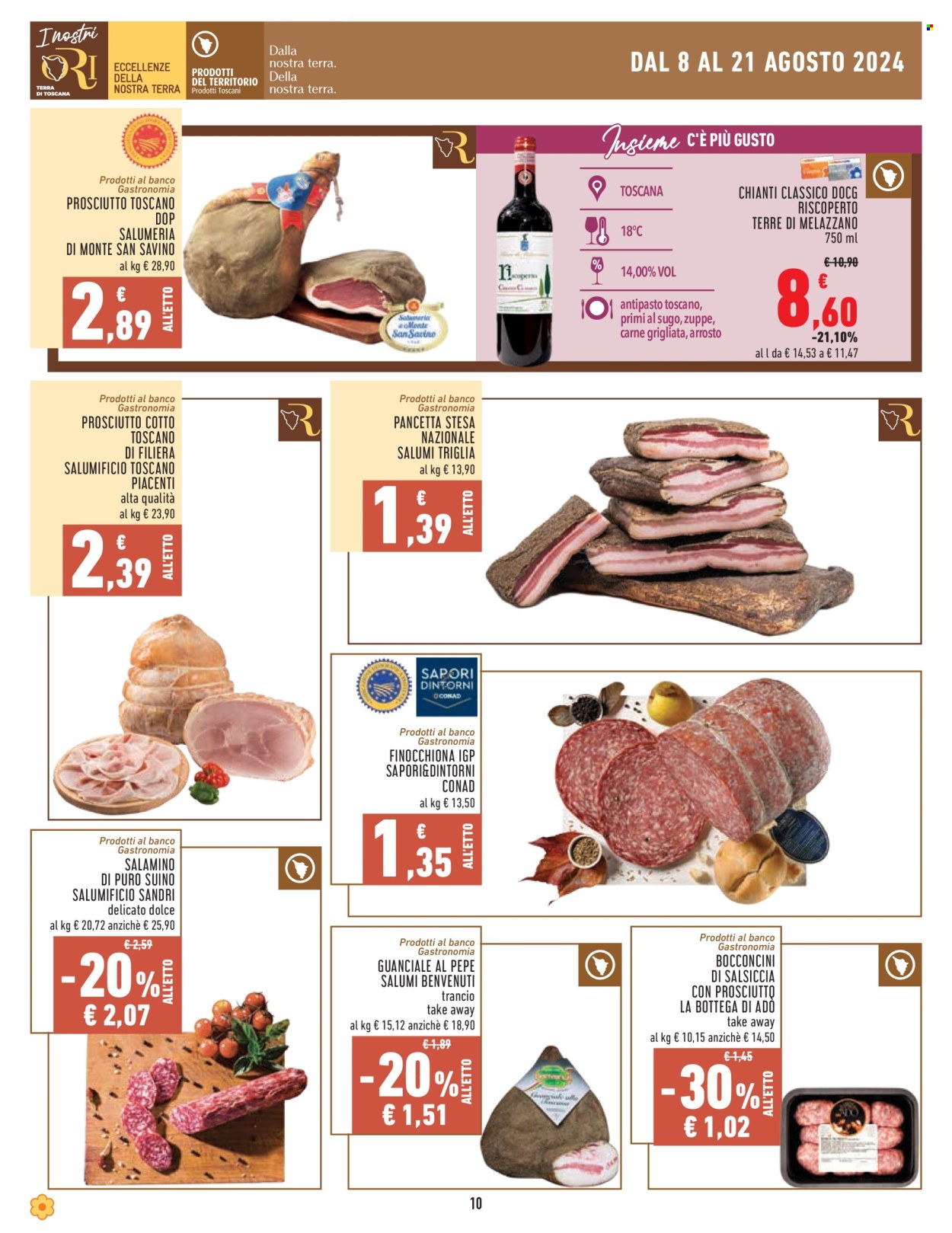 Leták Conad - 8.8.2024 - 21.8.2024. Strana 10
