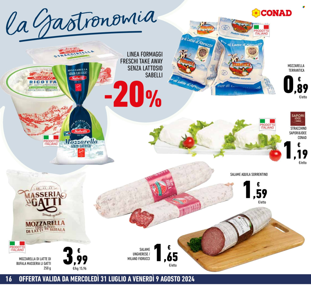 Volantino Conad - 31/7/2024 - 9/8/2024. Pagina 16