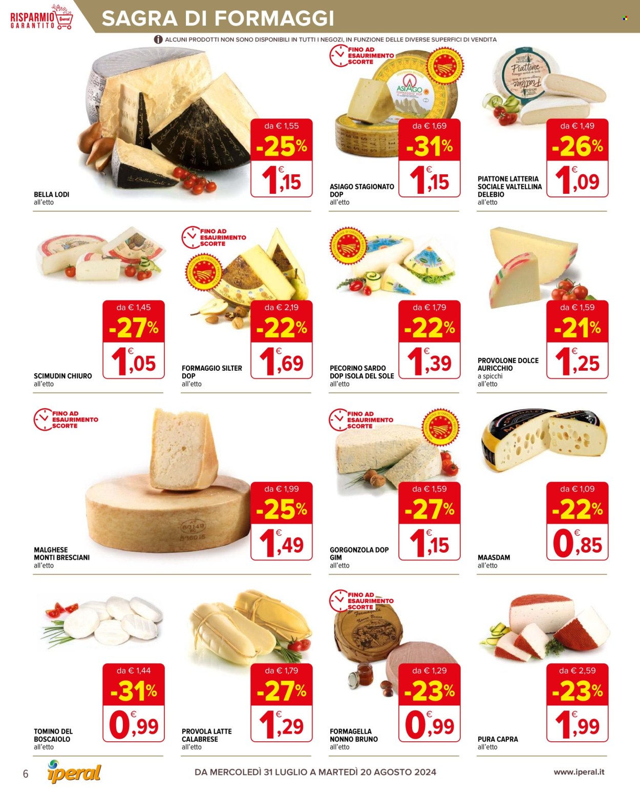 Volantino Iperal - 31/7/2024 - 20/8/2024. Pagina 6