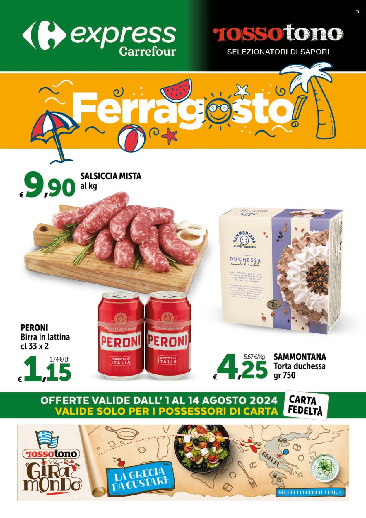 Volantino Carrefour - 1/8/2024 - 14/8/2024. Pagina 1