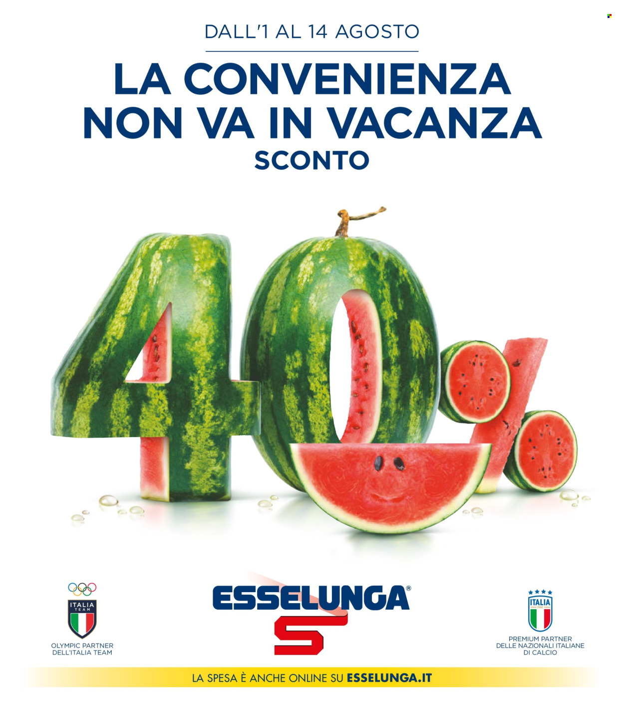 Volantino Esselunga - 1/8/2024 - 14/8/2024. Pagina 1