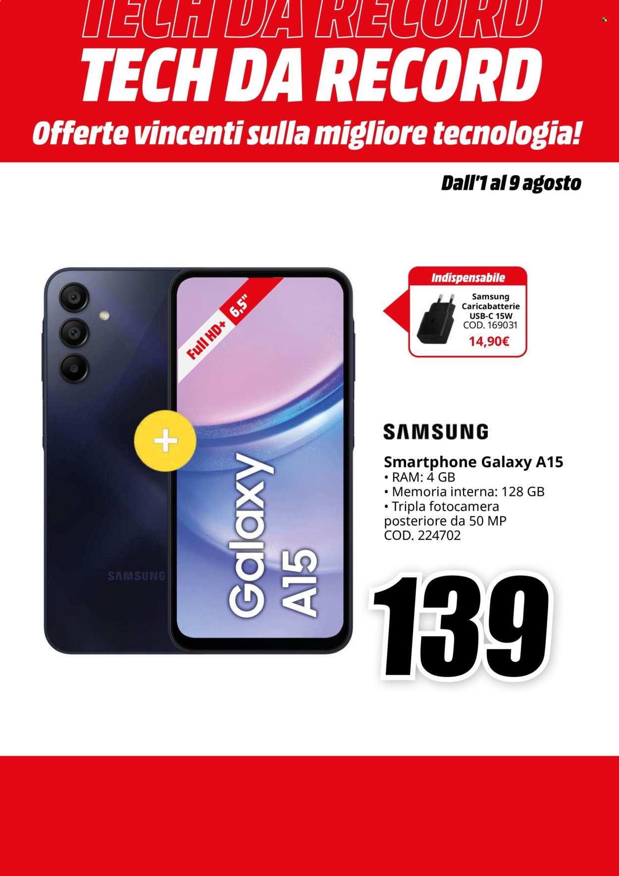 Volantino MediaWorld - 1/8/2024 - 9/8/2024. Pagina 16