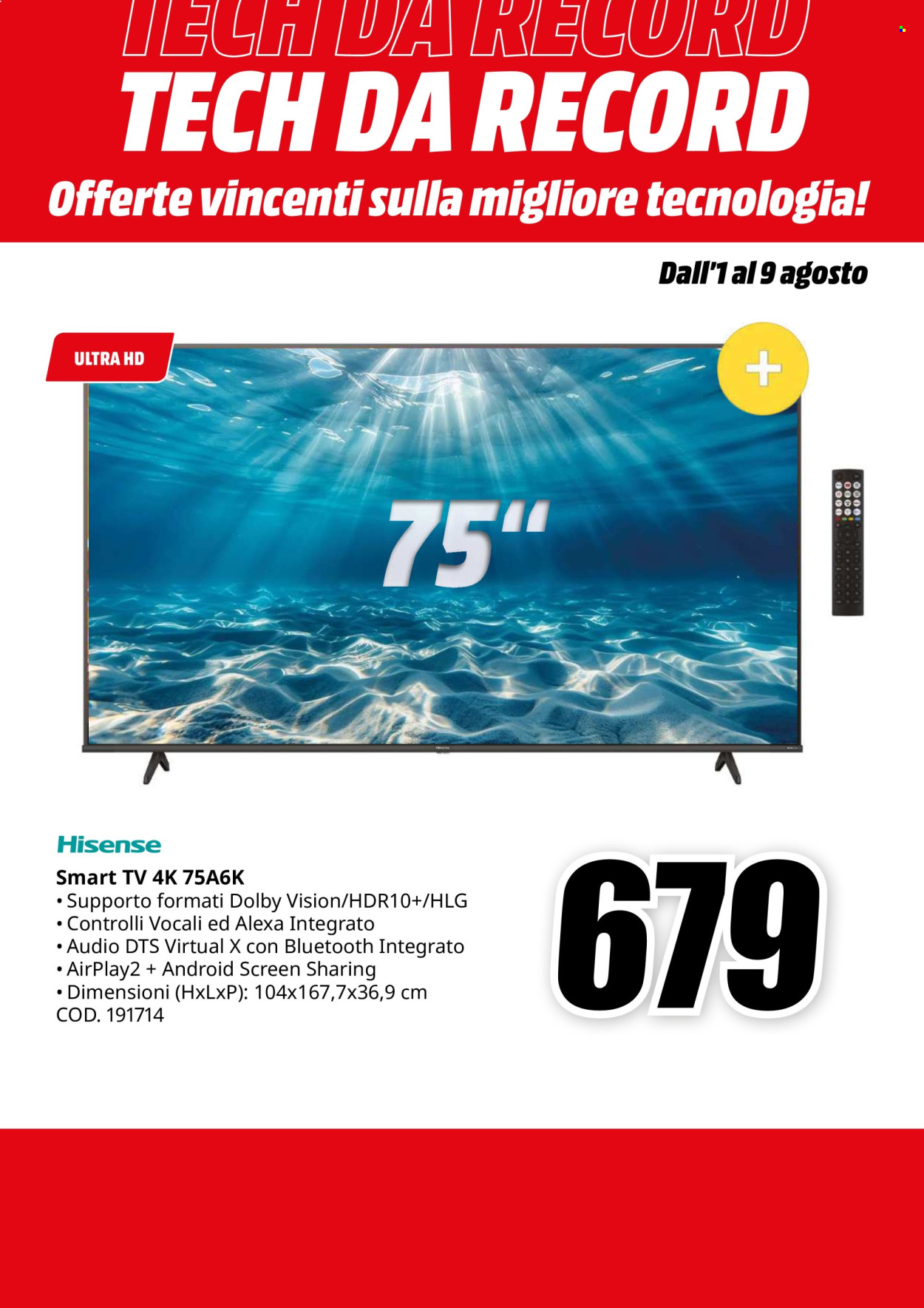 Volantino MediaWorld - 1/8/2024 - 9/8/2024. Pagina 22