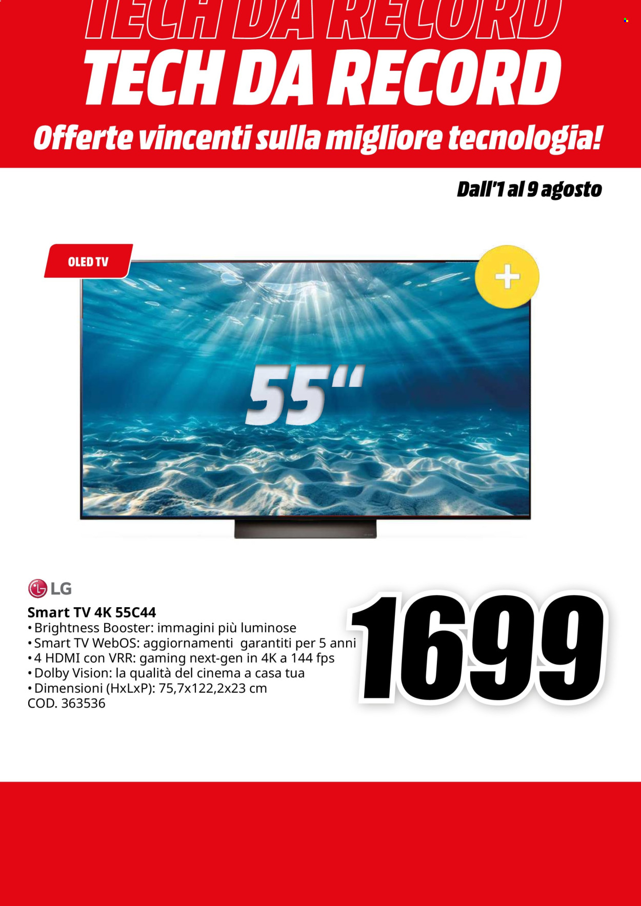 Volantino MediaWorld - 1/8/2024 - 9/8/2024. Pagina 23