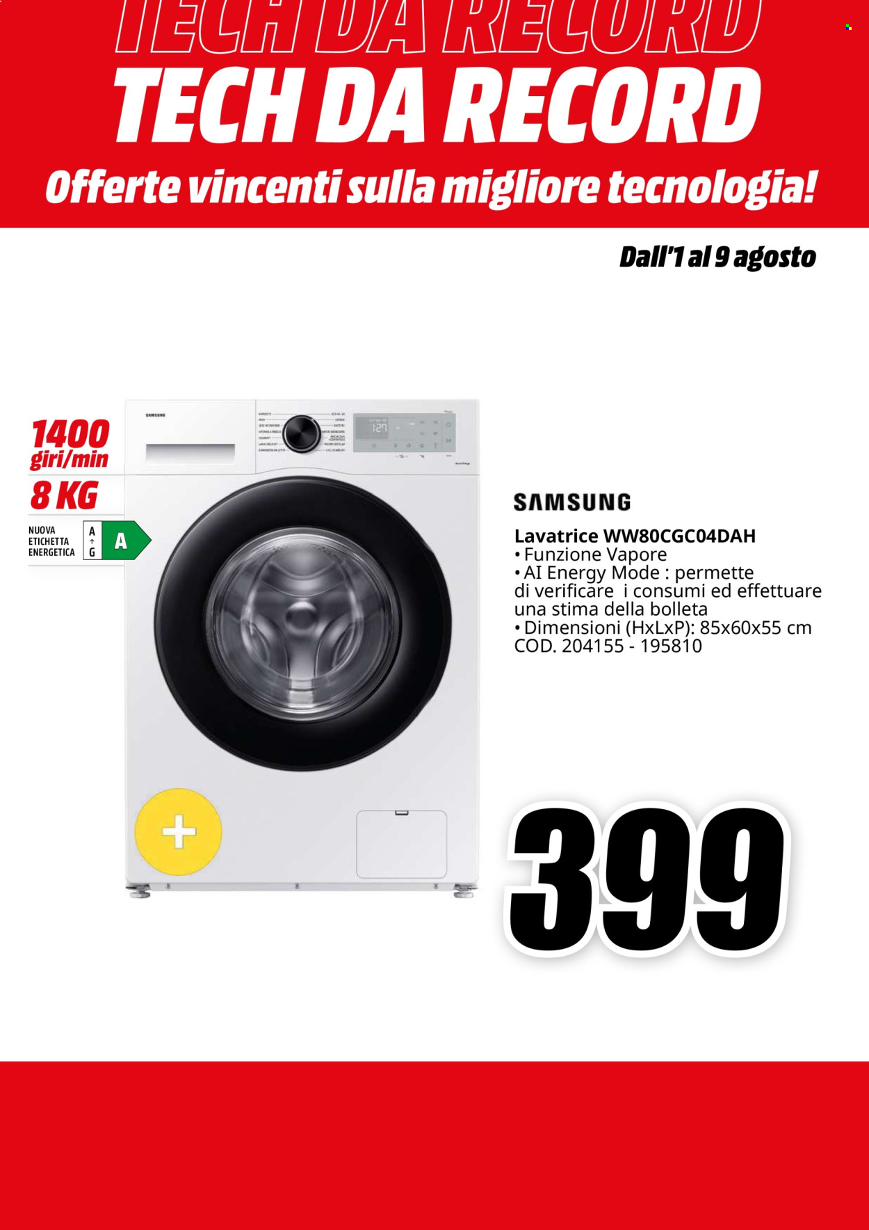 Volantino MediaWorld - 1/8/2024 - 9/8/2024. Pagina 34
