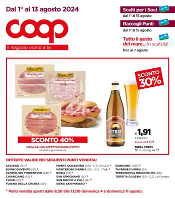 Volantino Coop - 31/7/2024 - 12/8/2024.