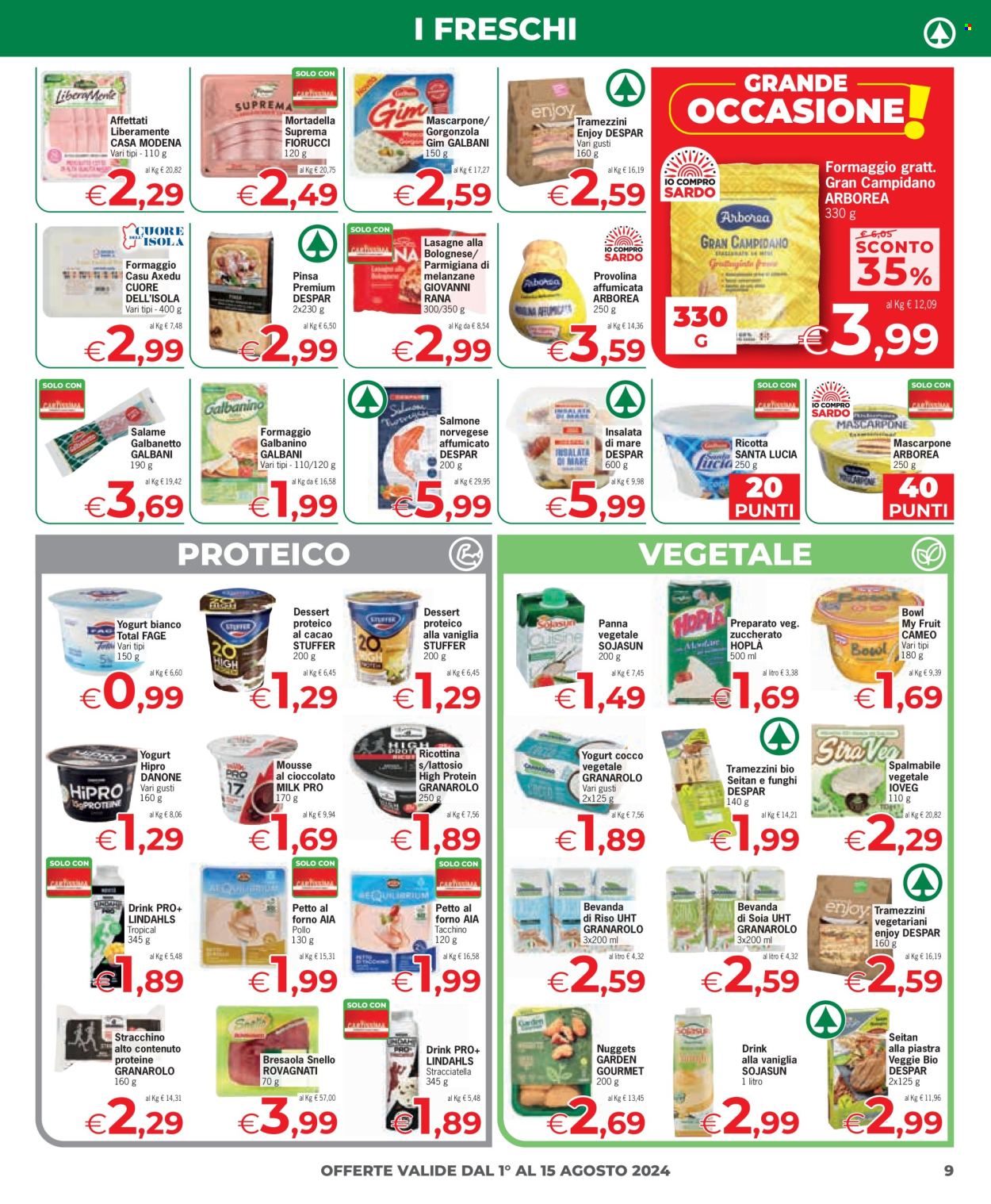 Leták Eurospar - 1.8.2024 - 15.8.2024. Strana 9