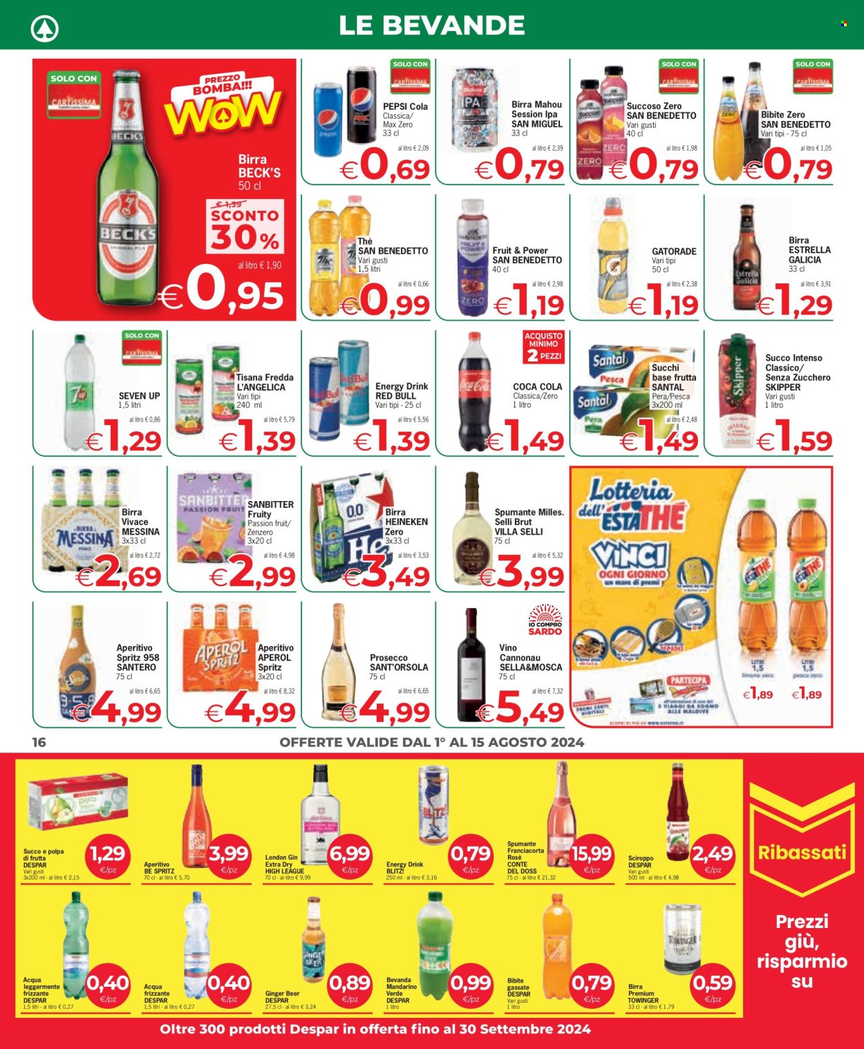 Volantino Eurospar - 1/8/2024 - 15/8/2024. Pagina 16