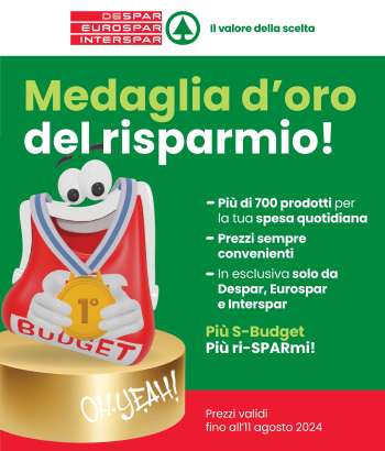 Volantino Interspar - 24/7/2024 - 11/8/2024.