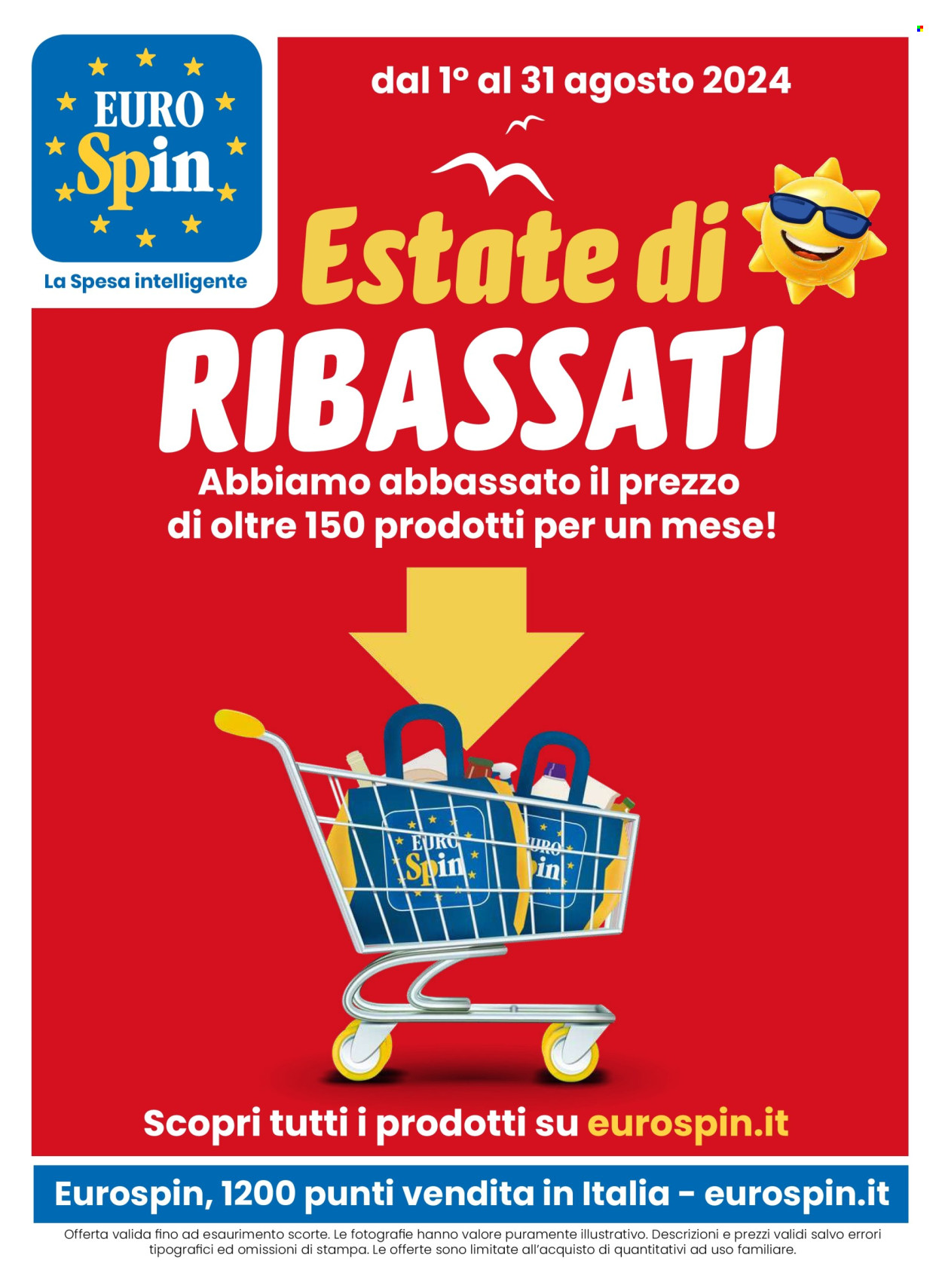 Volantino EuroSpin - 1/8/2024 - 31/8/2024. Pagina 1