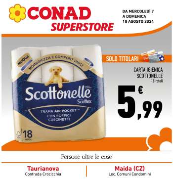 Volantino Conad Superstore - 7/8/2024 - 18/8/2024.