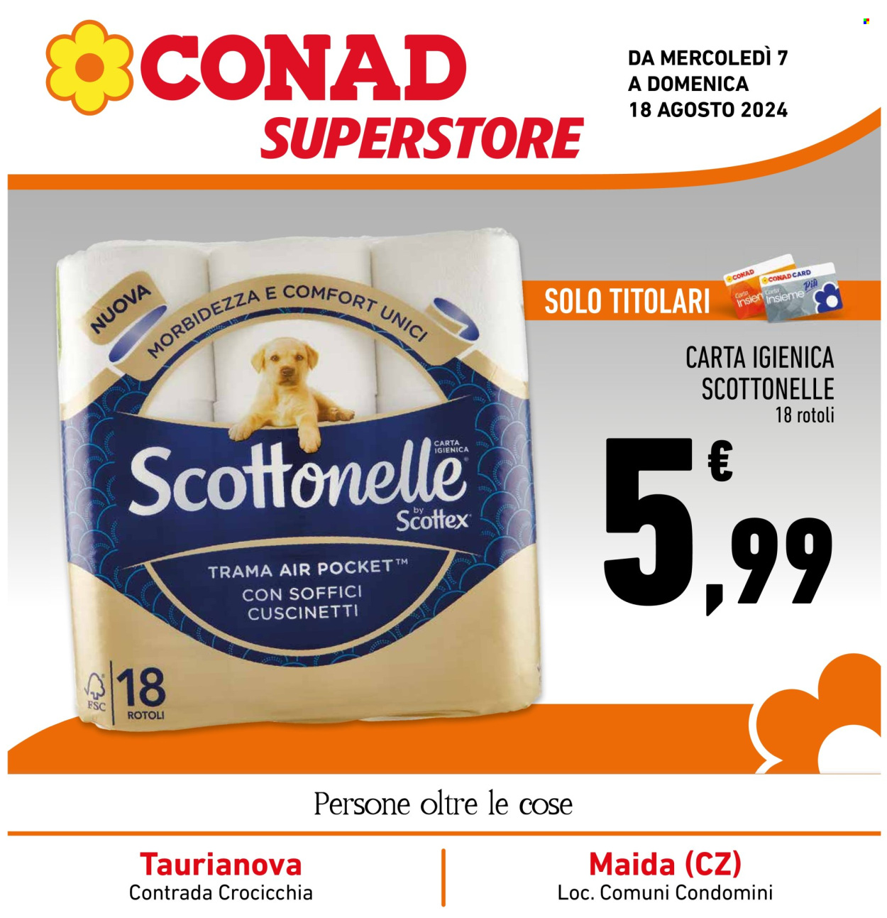 Leták Conad Superstore - 7.8.2024 - 18.8.2024. Strana 1