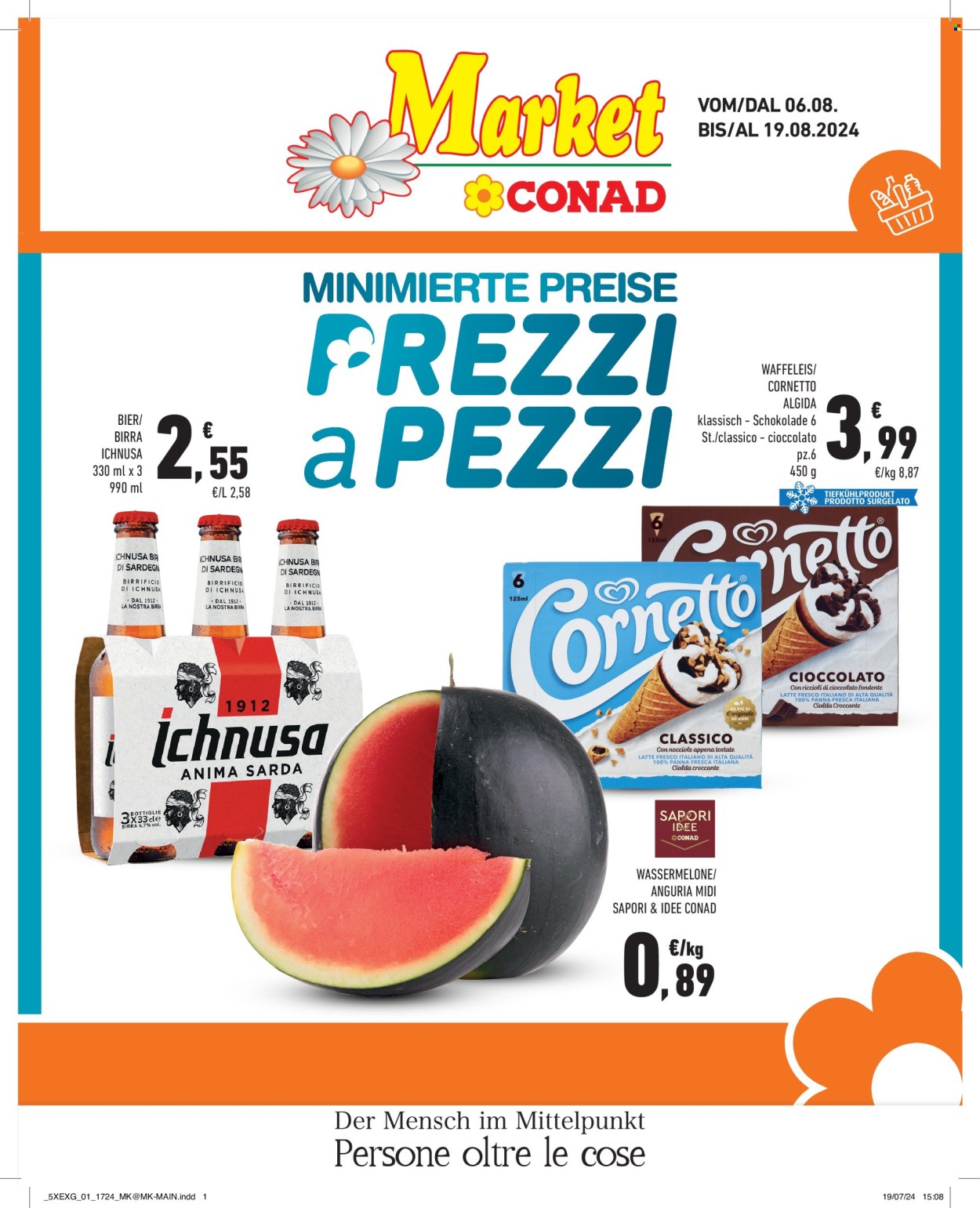 Volantino Market Conad - 6/8/2024 - 19/8/2024. Pagina 1