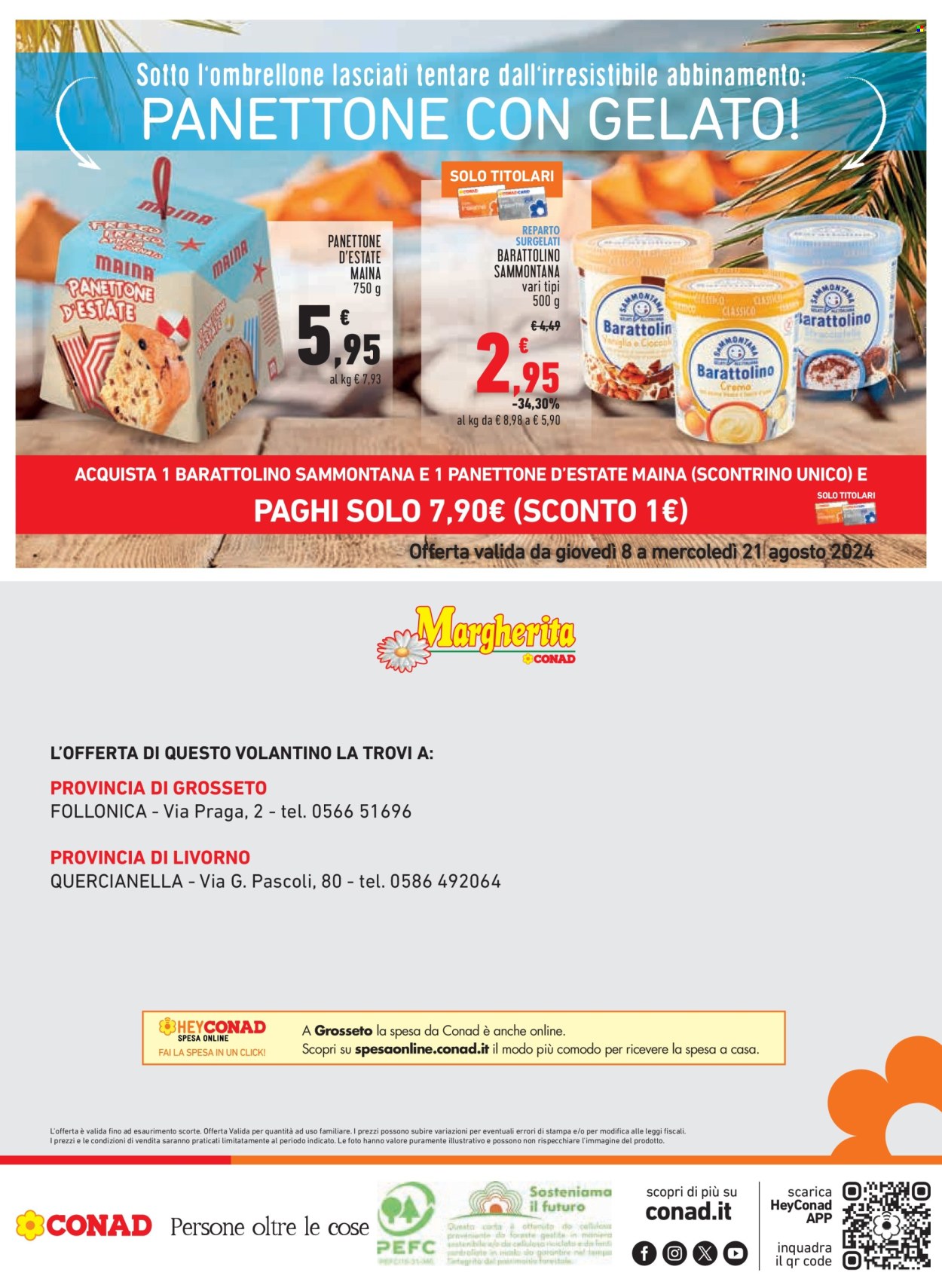 Leták Margherita Conad - 8.8.2024 - 21.8.2024. Strana 16