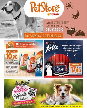 Volantino Pet Store Conad - 7/8/2024 - 17/9/2024.