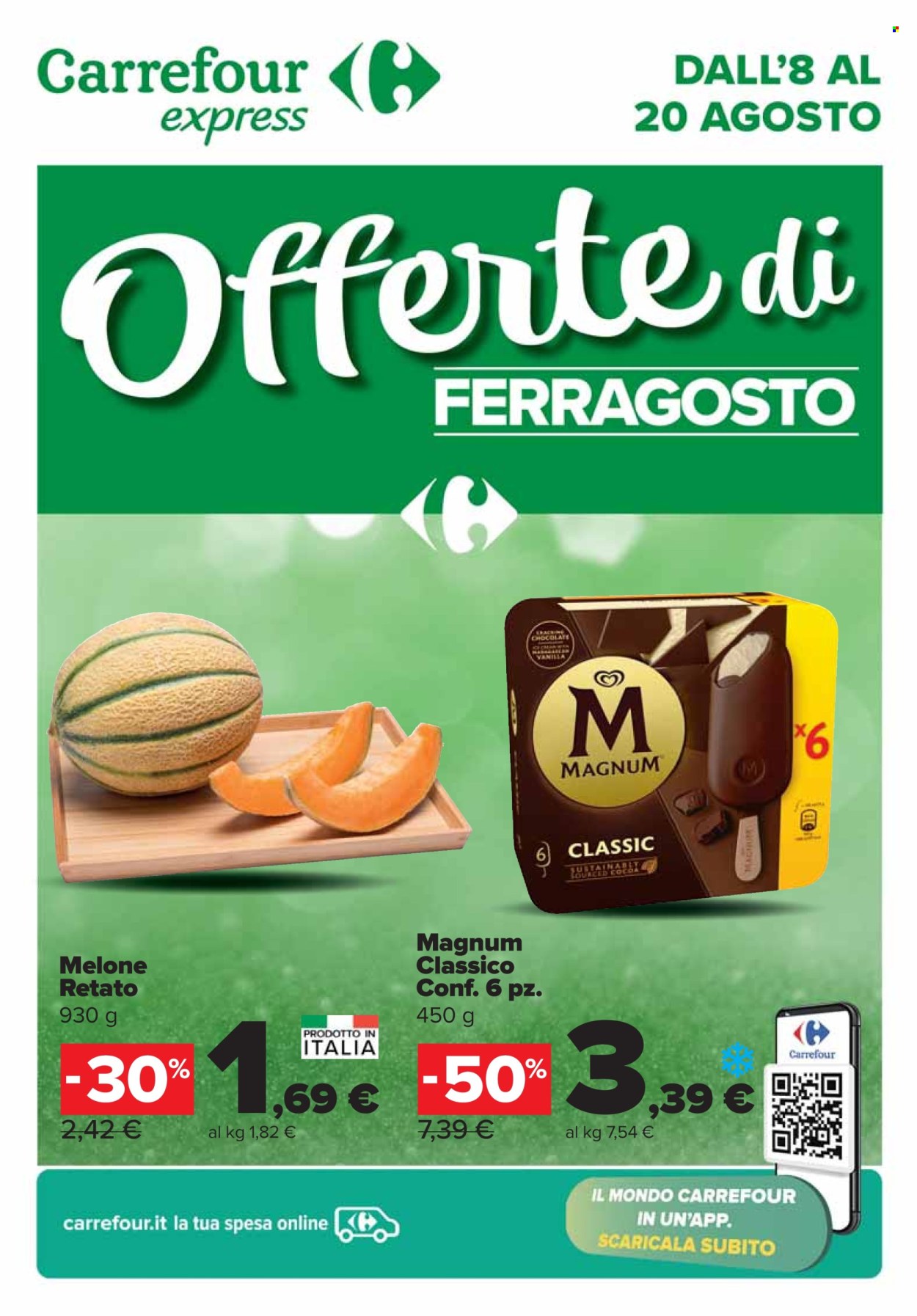 Volantino Carrefour - 8/8/2024 - 20/8/2024. Pagina 1
