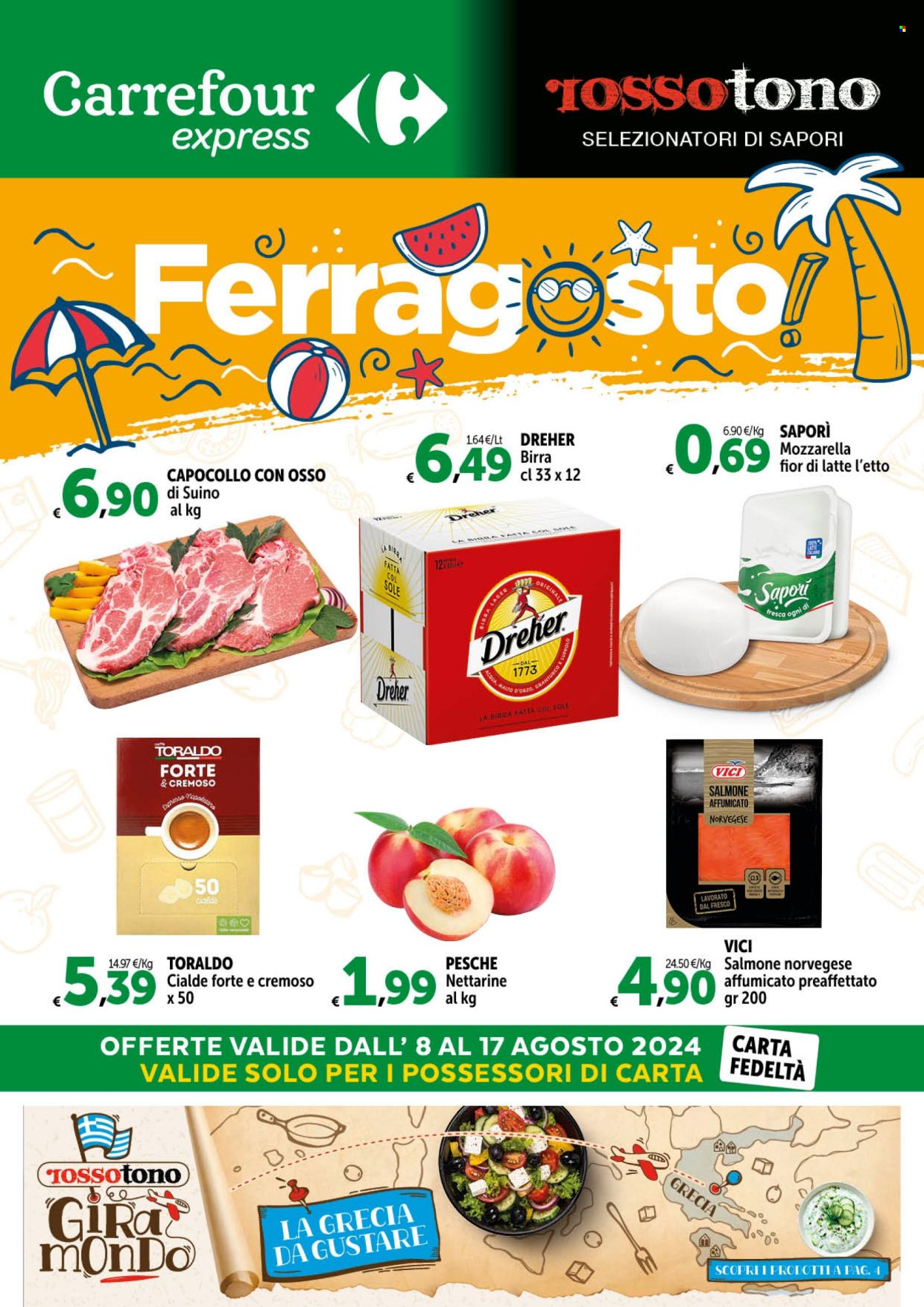 Volantino Carrefour - 8/8/2024 - 17/8/2024. Pagina 1