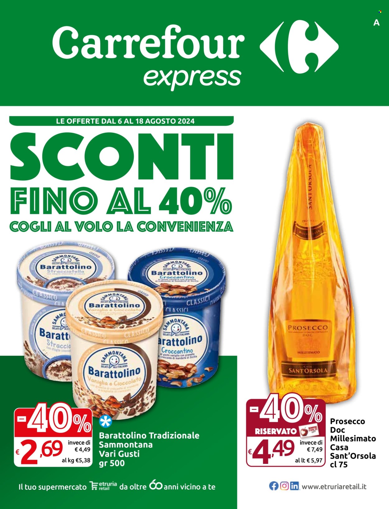 Volantino Carrefour - 6/8/2024 - 18/8/2024. Pagina 1