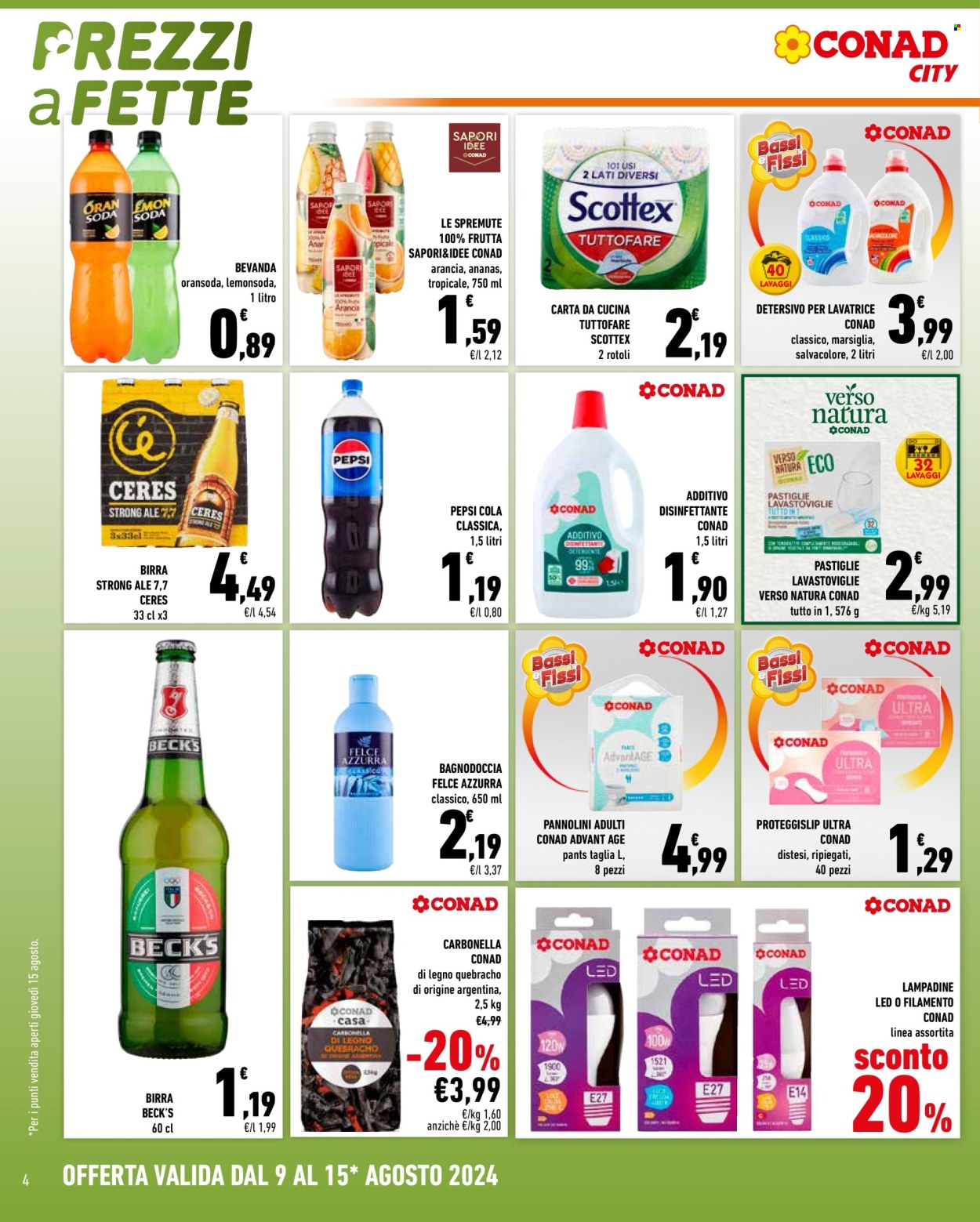 Volantino Conad City - 9/8/2024 - 15/8/2024. Pagina 4