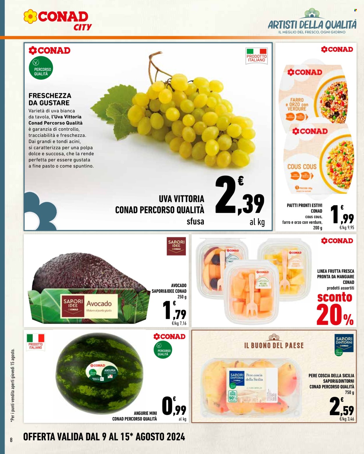 Volantino Conad City - 9/8/2024 - 15/8/2024. Pagina 8