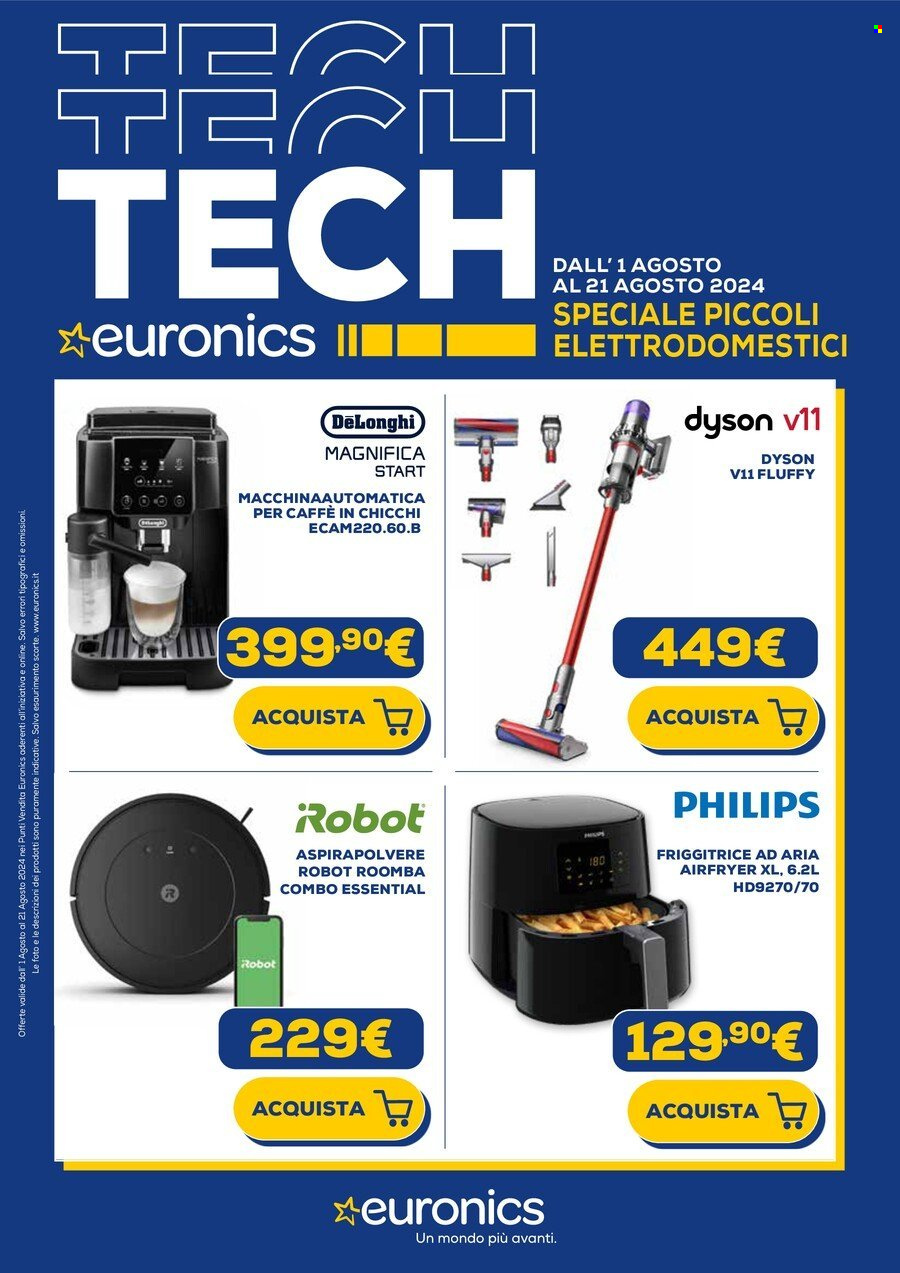 Volantino Euronics - 1/8/2024 - 21/8/2024. Pagina 1