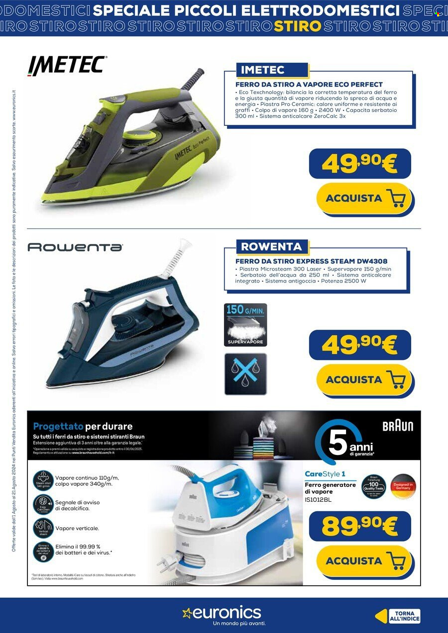 Volantino Euronics - 1/8/2024 - 21/8/2024. Pagina 8