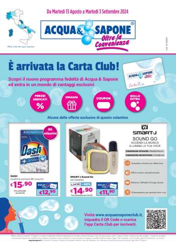 Volantino Acqua & Sapone - 13/8/2024 - 3/9/2024.